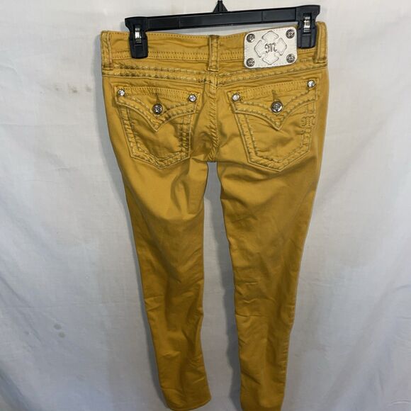 Miss Me Women’s Skinny Jeans Size 26x31 Yellow Streetwear Going Out Party - Picture 8 of 12